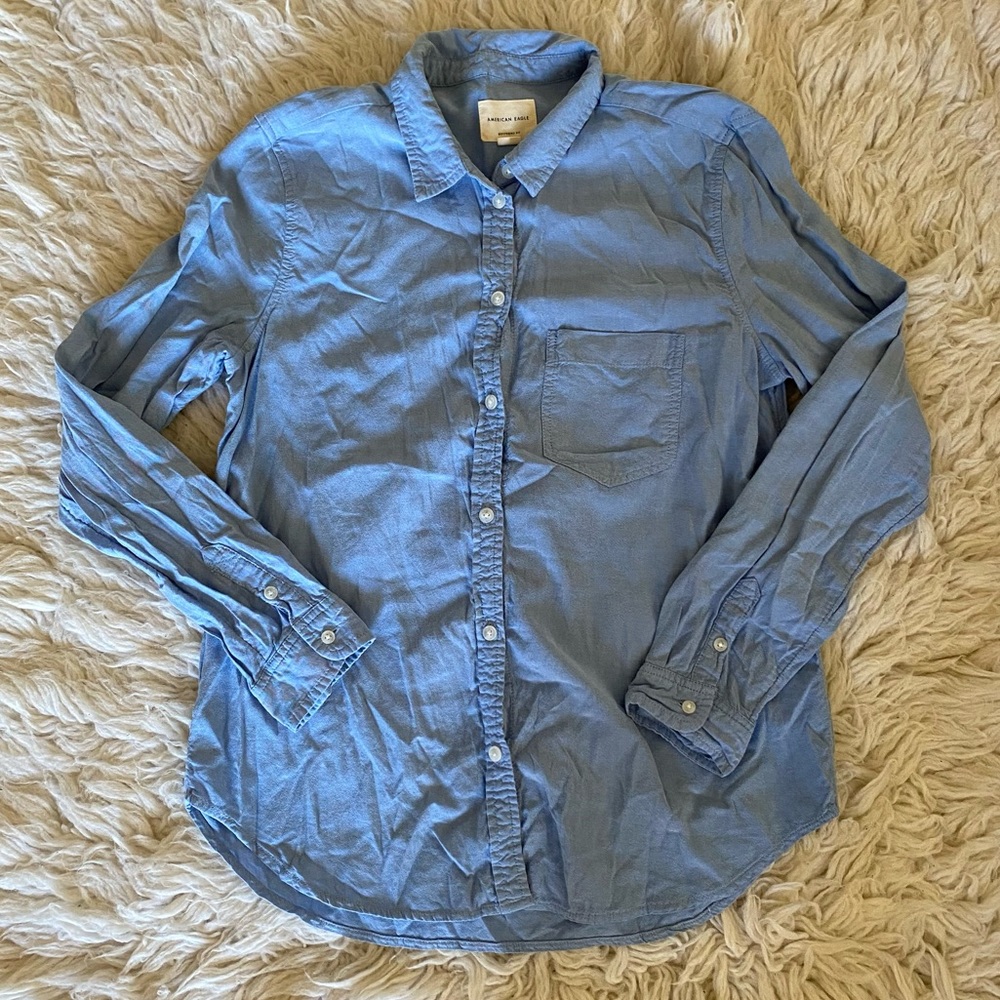 AE Boyfriend Fit Button Down Shirt